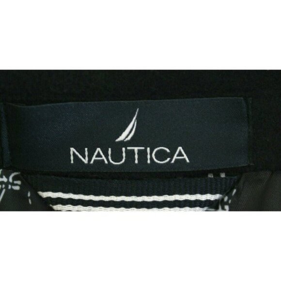 Nautica Men Coat BargeTailor Fit Three Button Wool Over Top Black Sz 48 R - Picture 2 of 15